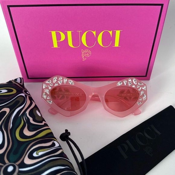 Emilio Pucci Accessories - NEW Emilio PUCCI Limited Edition Pink Crystal Embellished Cat Eye Sunglasses